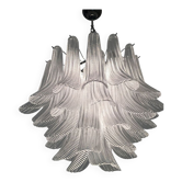 Lustre rayé en verre de murano « selle »