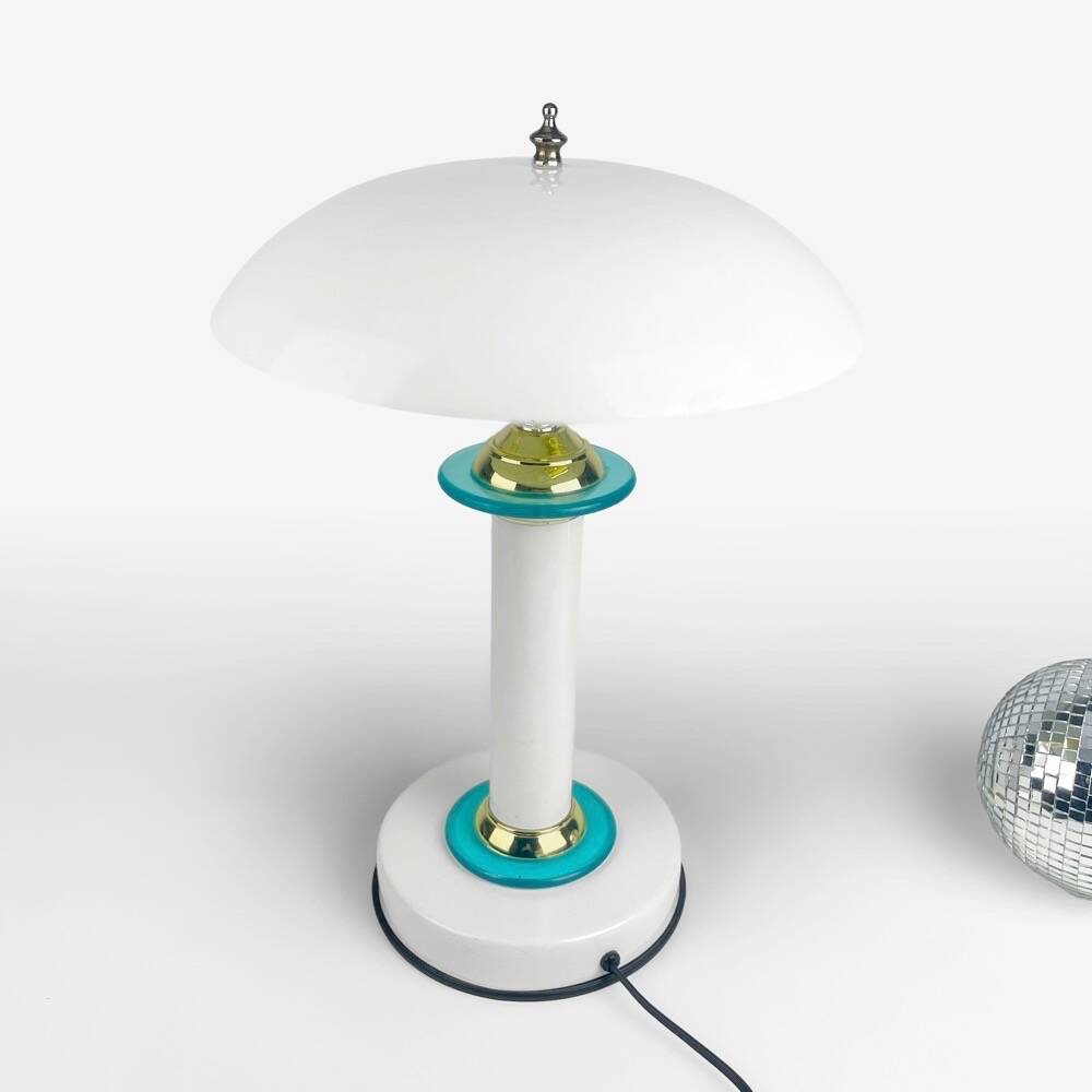 Lampe champignon blanche Cima 9105 années 80/90