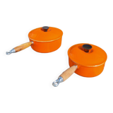 Vintage Le Creuset saucepans from the 70s