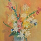 Oil on canvas bouquet of flowers