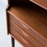 Meuble d'angle en teck avec bar