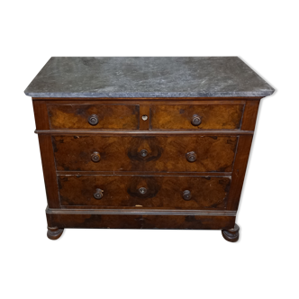 Mahogany veneer chest of drawers