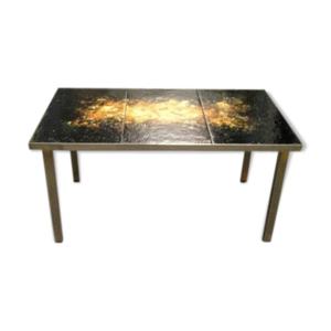 Table basse en fer forgé, - bronze