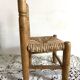 Chaise enfant en bois et paille