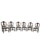 6 x English mahogany Hepplewhite chairs / 1920s