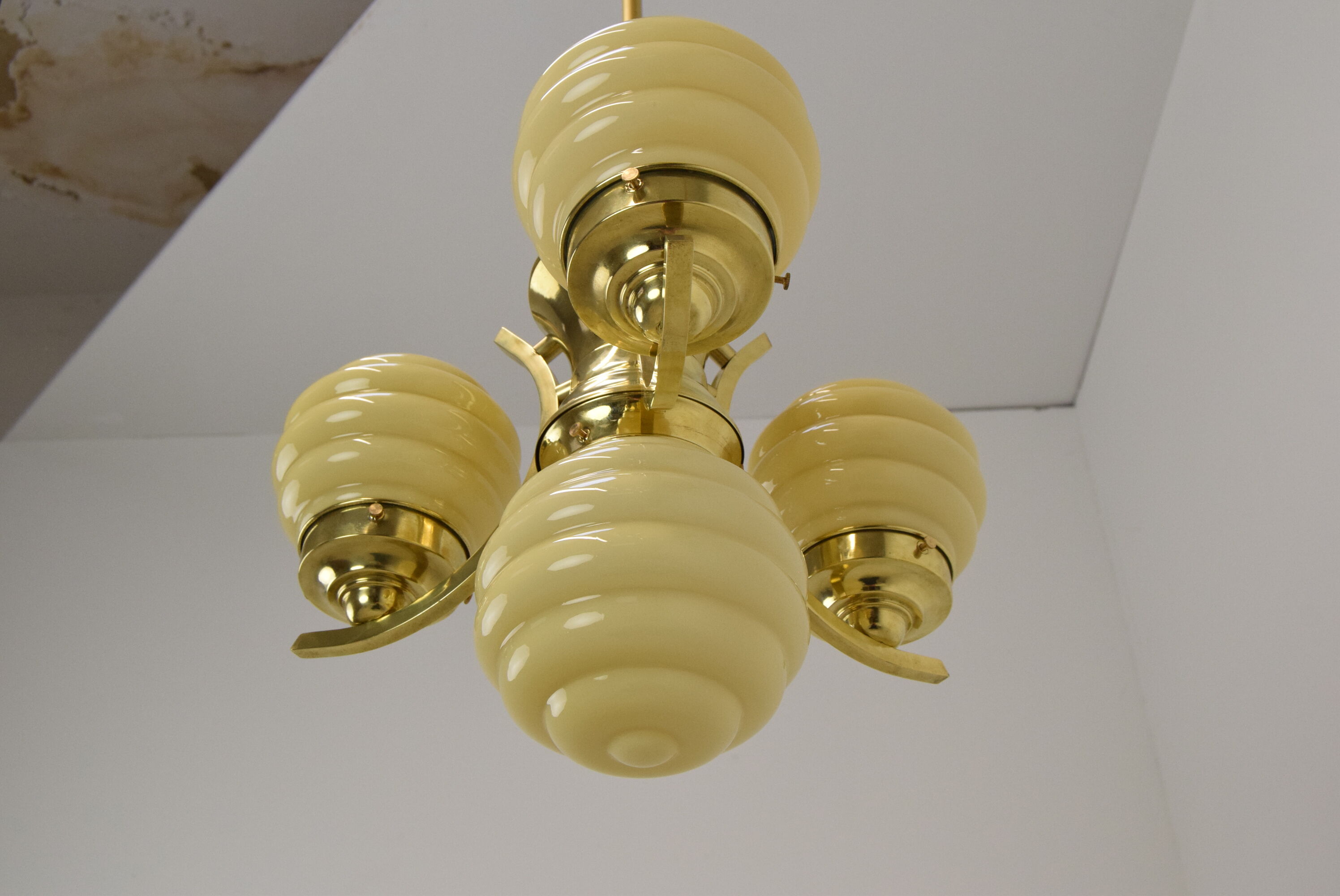 Art deco chandelier Czechoslovakia 1930's