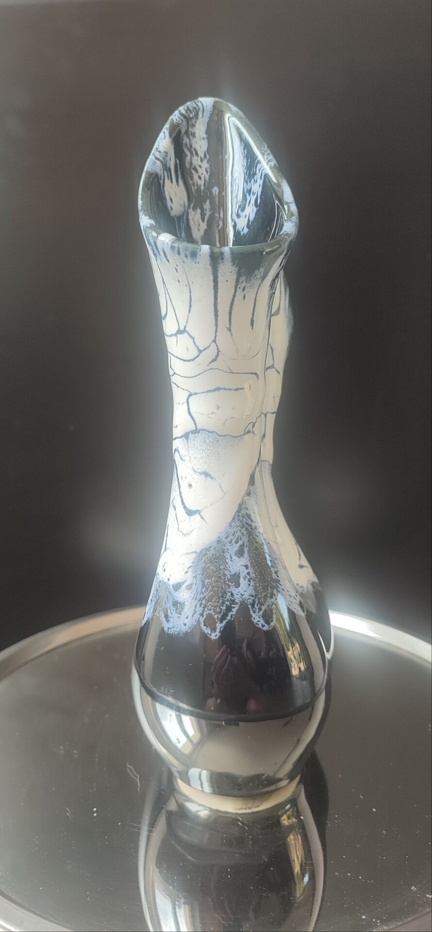 Sculptural ceramic vase Alpho (Alphonse Mouton) 24 cm