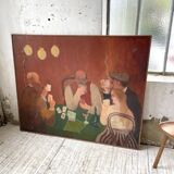 Oil painting "games" XL format 165x133cm