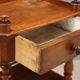 Antique walnut bedside table with drawer, Italy, 19th century.
