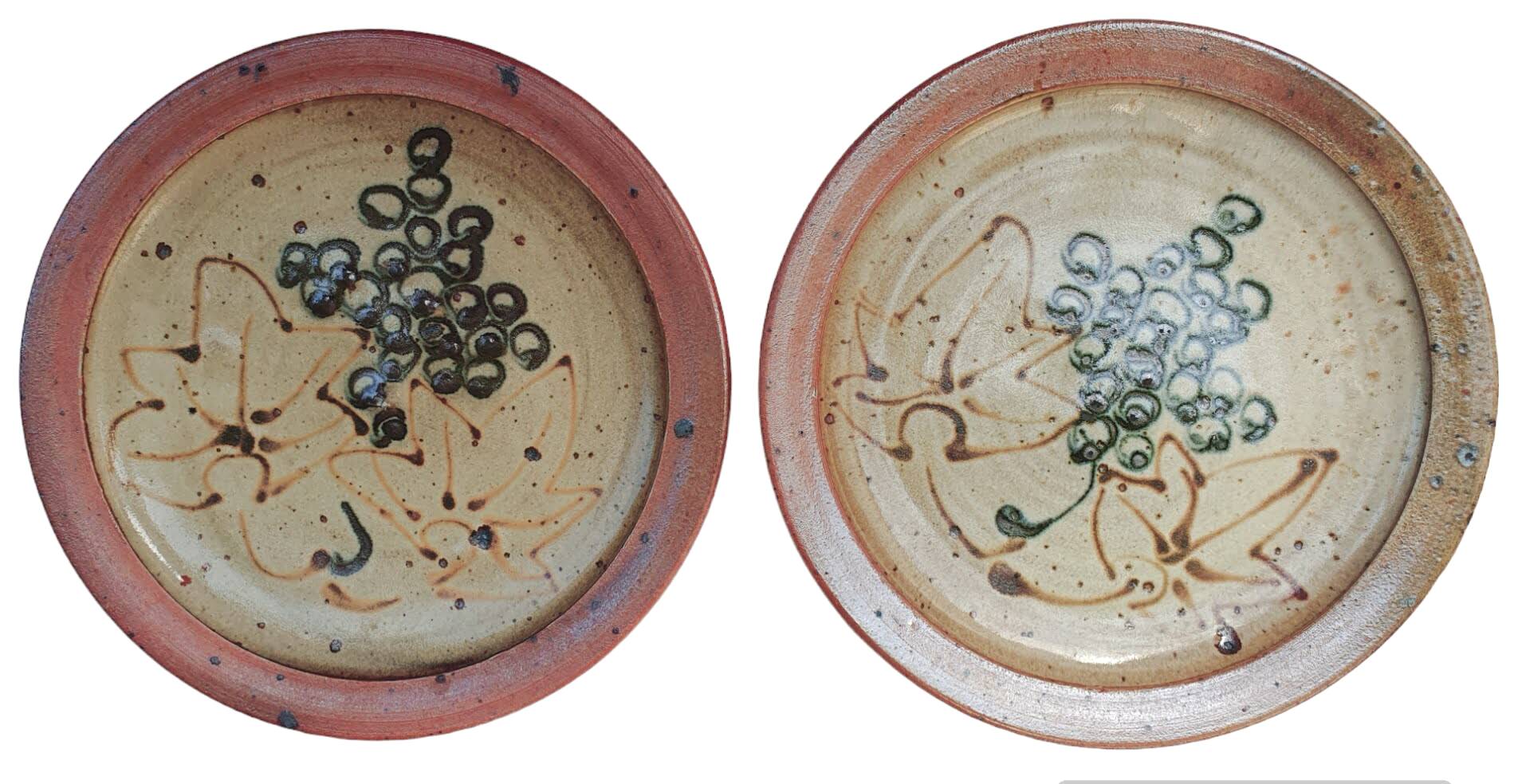 Pyrite stoneware plates