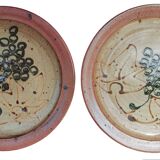 Pyrite stoneware plates