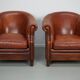 Vintage Dutch cognac leather club chair, 1970s, set of 2
