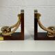 Vintage wood and gold bookend