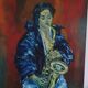 Oil painting Saxophonist
