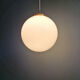 Art Deco suspension in white opaline and brass