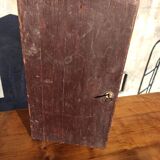 Antique wooden suitcase with lock and key