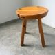 Pine stool assigned to Charlotte Perriand for Les Arcs.
