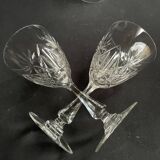 4 verres en cristal taillé