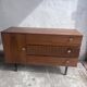 Commode vintage en noyer DDR, années 1960