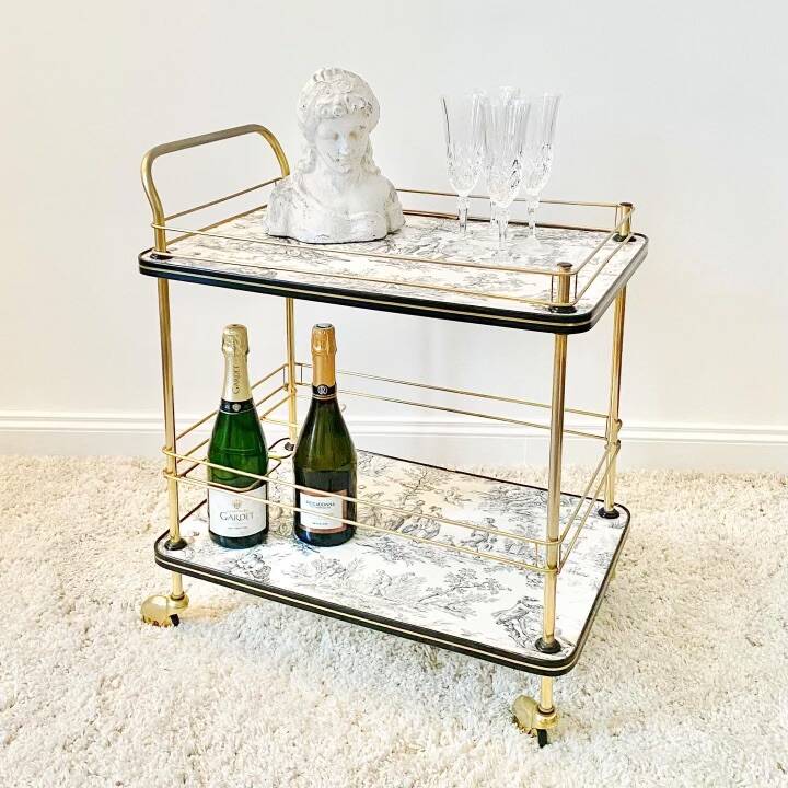 Vintage golden service toile de Jouy
