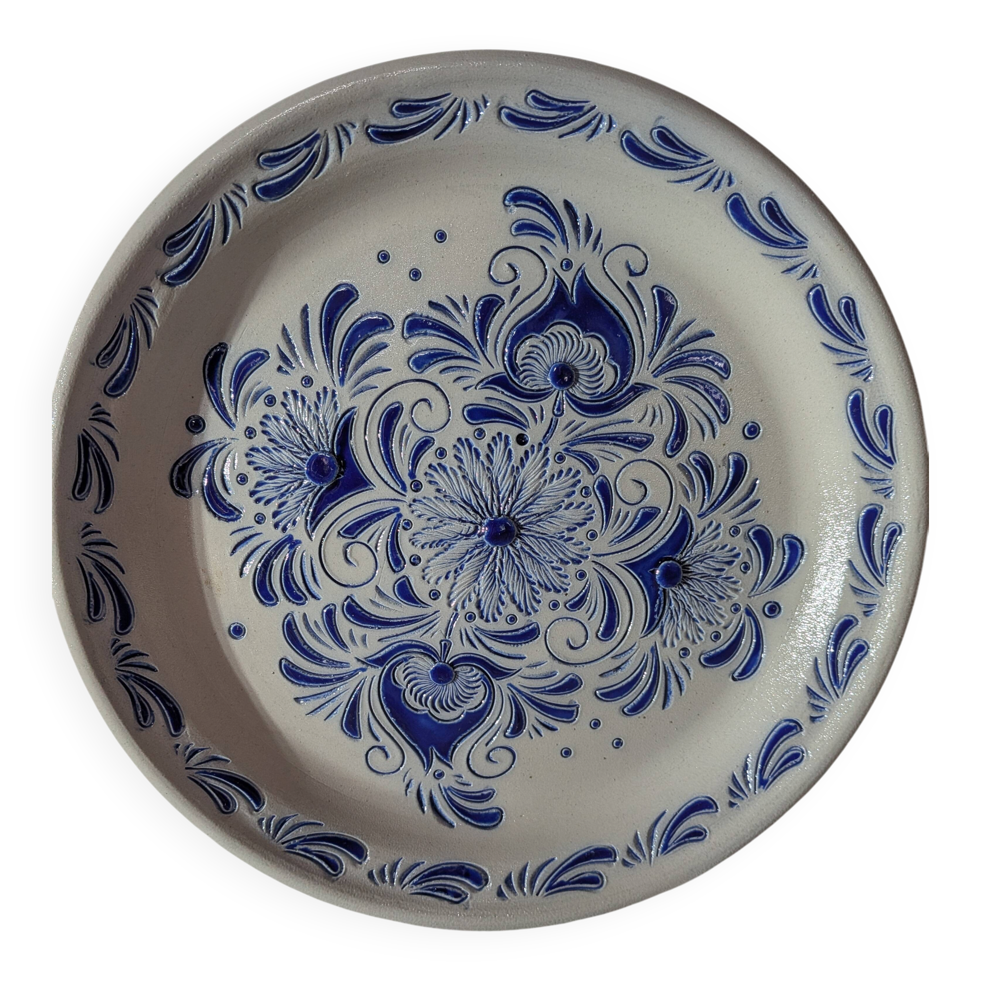Salt-glazed stoneware wall plaque from Betschdorf – Fortuné Schmitter