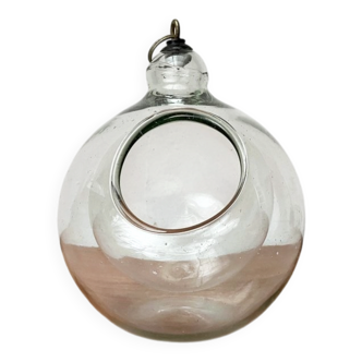 Mid-century glass hanging planter, 1960s