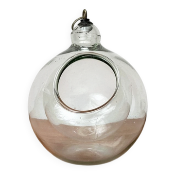 Mid-century glass hanging planter, 1960s