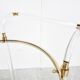 Brass and lucite drinks trolley, 1970s