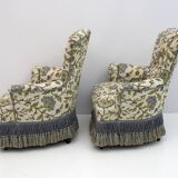 Rare 19th Century Napoleon III Brocade Sofa and Two Armchairs