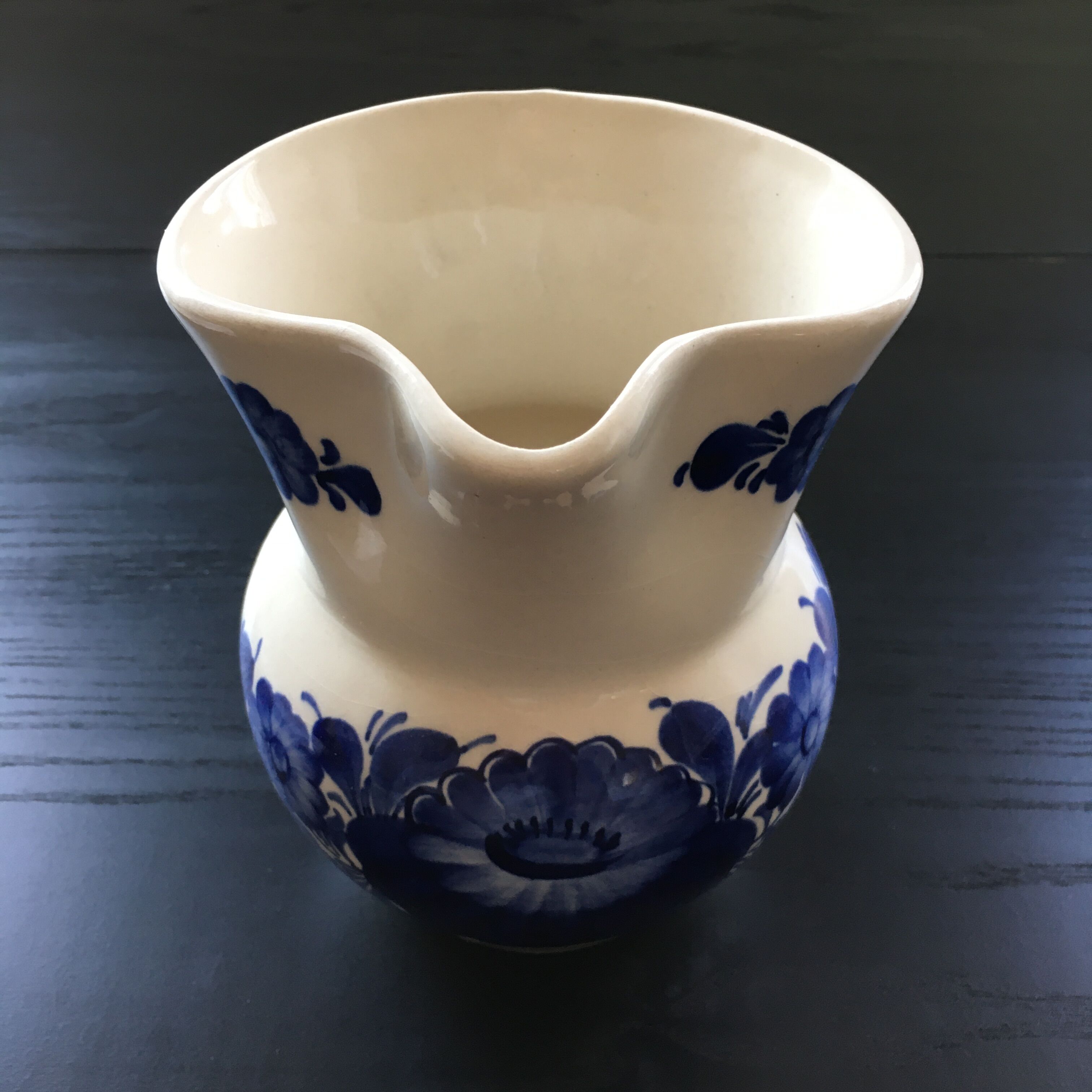 Indigo floral decor pitcher