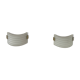 Pair of vintage wall lights, opaline glass and brass, France, 1970.