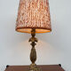 1960s gilded wooden candlestick lamp