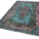 Handmade antique turkish 1970s 170 cm x 272 cm blue rug