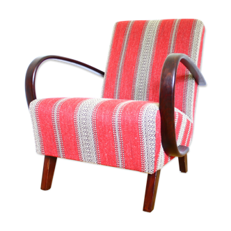 Jindrich Halabala armchair, restored, Czechoslovakia
