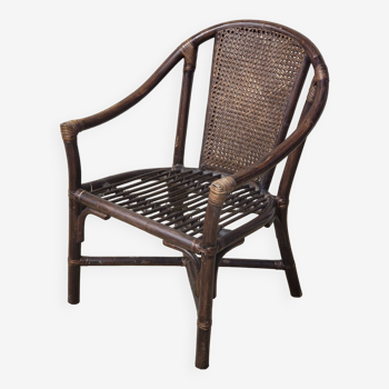 Vintage rattan armchair