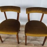 Set of two padded chamber armchairs