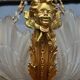 Golden bronze chandelier in Louis XVI style. 12 light points.