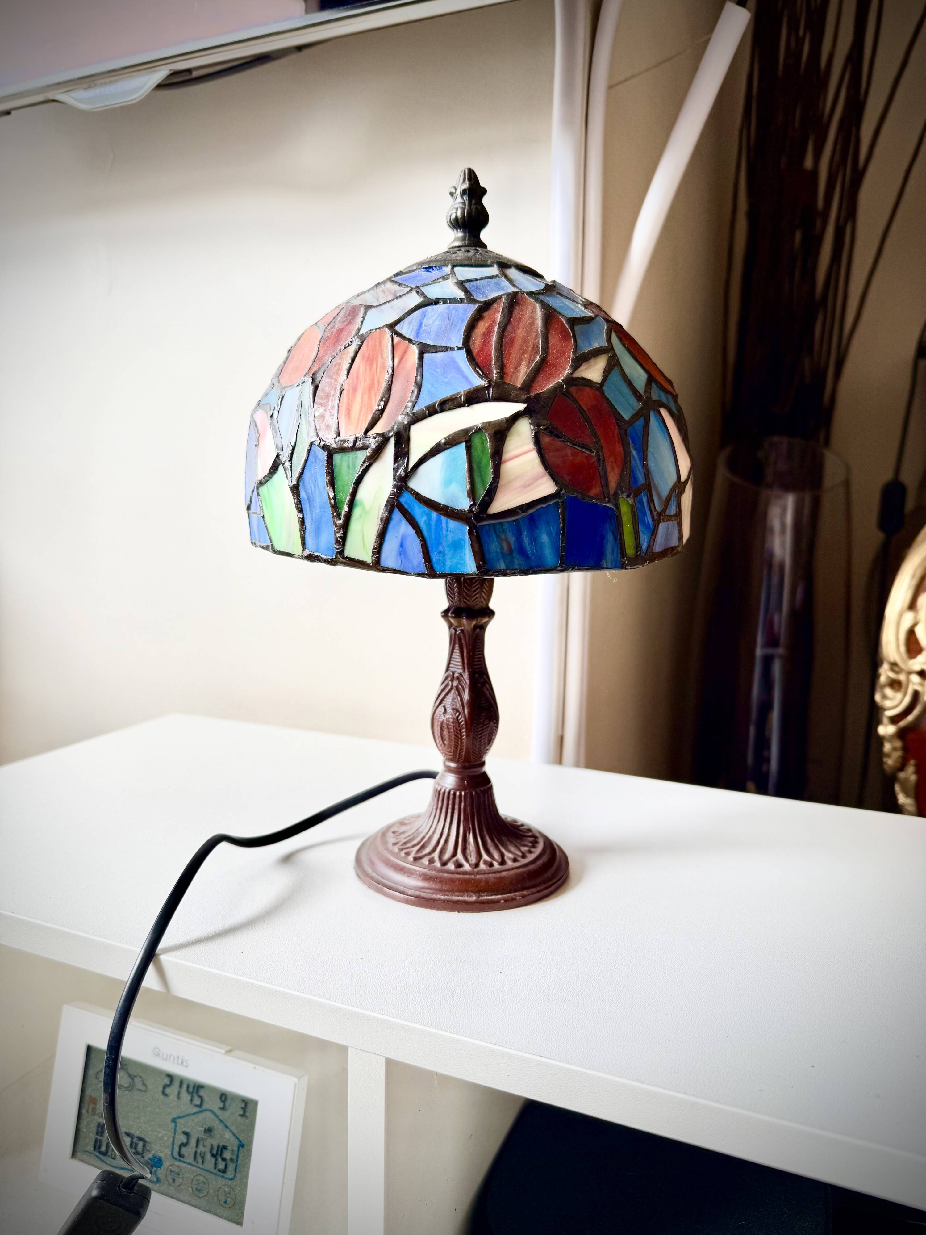 Tiffany-style Art Deco mosaic lamp
