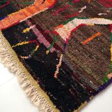 Moroccan Berber carpet Boujaad red and brown with colorful patterns 252x156cm