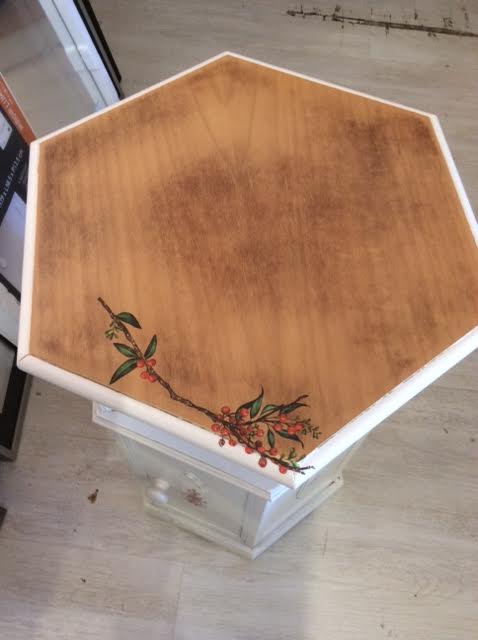 Painted bedside table