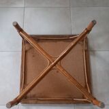 Table basse en rotin vintage