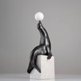 Art Deco sea lion sculpture attributed Marcel-André Bouraine, 1920s