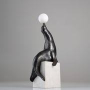 Sculpture de lion de mer Art Déco attribuée à Marcel-André Bouraine, années 1920.