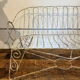 Old wrought iron garden bench