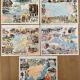 Set of 5 cards illustrated by JP Pinchon - 1948