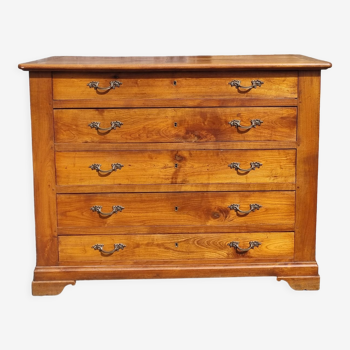 Old chest of drawers, oak, Louis Philippe style, early XX