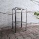 Pedestal table / harness metal and smoked glass 70s