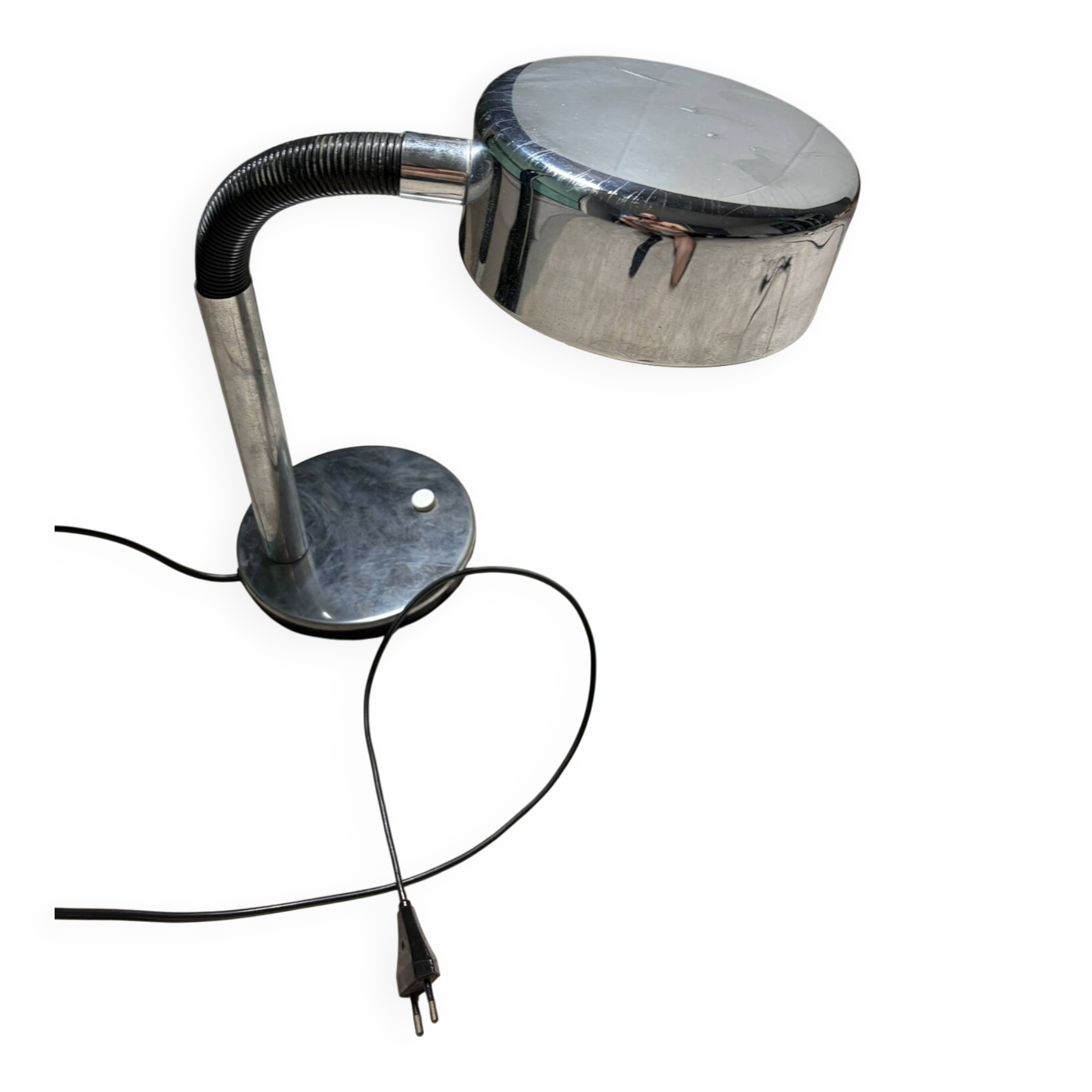 Vintage chrome desk lamp Hustadt Leuchten (1970s)