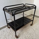 Black plexi serving trolley from the 70s