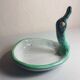 Duck-shaped trinket dish in glazed stoneware by J. C. Monange